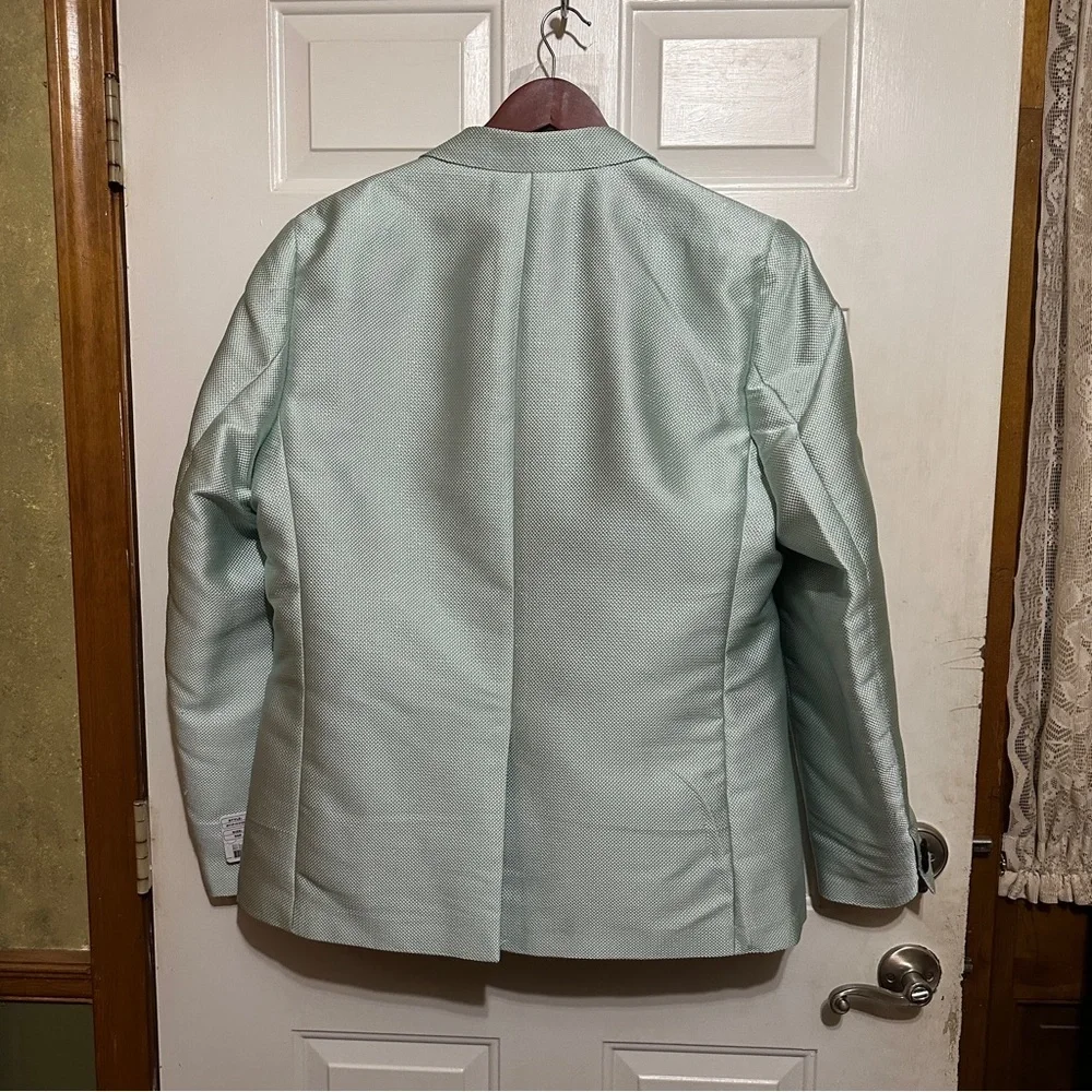 Mint 1 Button Slim-Fit Tuxedo with Jacket, Vest, Pants, Bowtie by Giovanni Testi